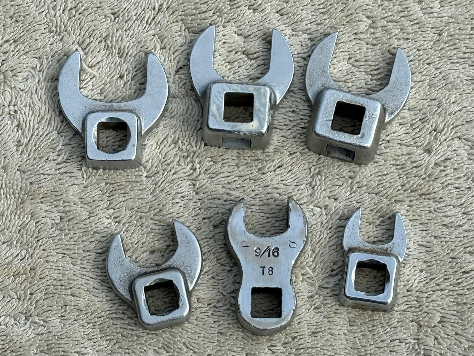 Snap On Crows Feet 3/8” Drive Proto Craftsman Lot Of 10 Different Sockets