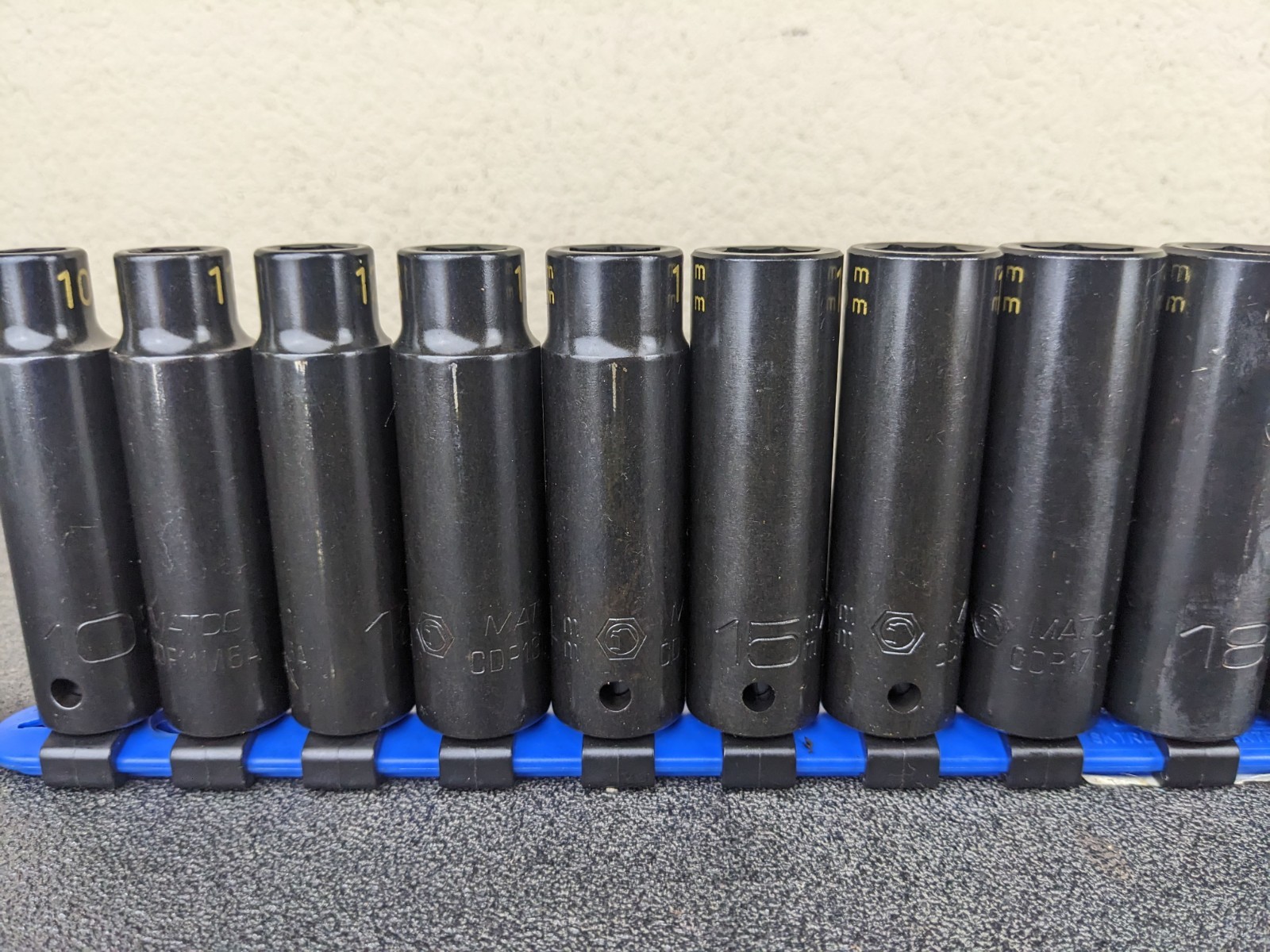 #bp134 Matco Tools NEW 1/2″ Drive METRIC Deep IMPACT Socket Set SCDPM116TA
