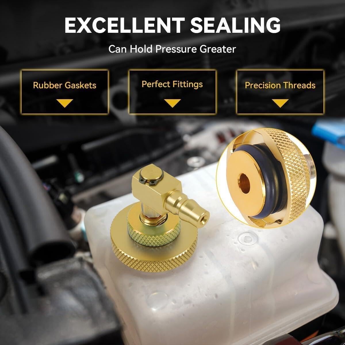 Master Cylinder Bleeder Adapter Kit Cap Brake Fluid Bleeding Fit For Toyota Ford