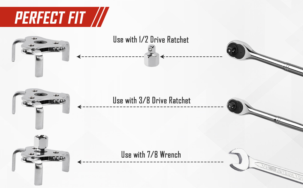 Oil Filter Wrench Set,Oil Filter Removal Tool 2-3/4″-5-1/4″, 9″ 12″ Filter Plier