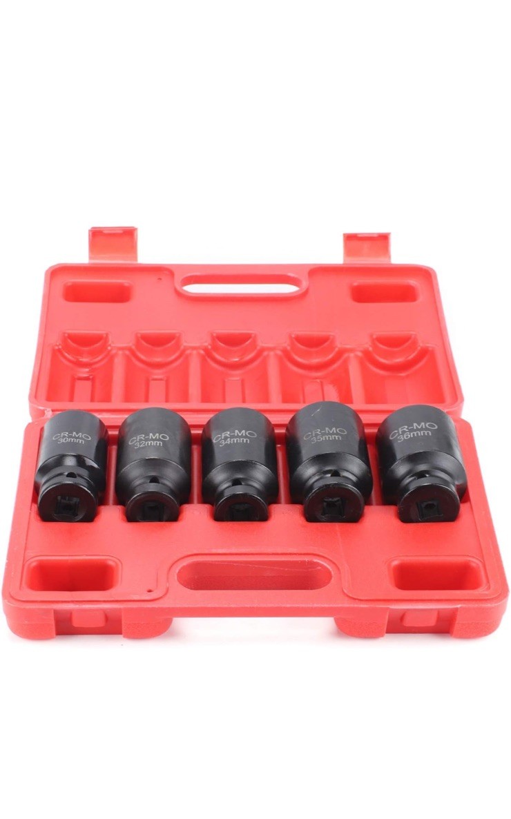 Hub Nut 5PCS 30mm 32mm 34mm 35mm 36mm Deep Impact Socket Set 1/2″ Drive