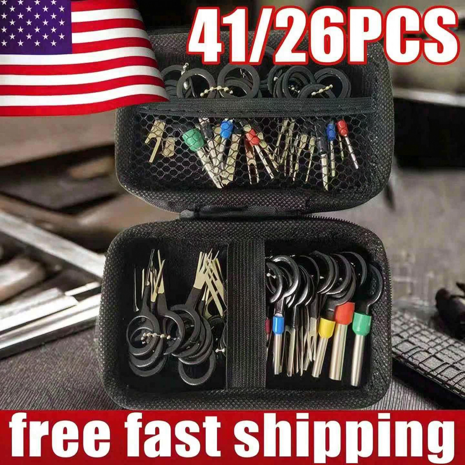 Car Terminal Removal Tool Kit Wire Connector Pin Extractor Repair Set 41/26PCS