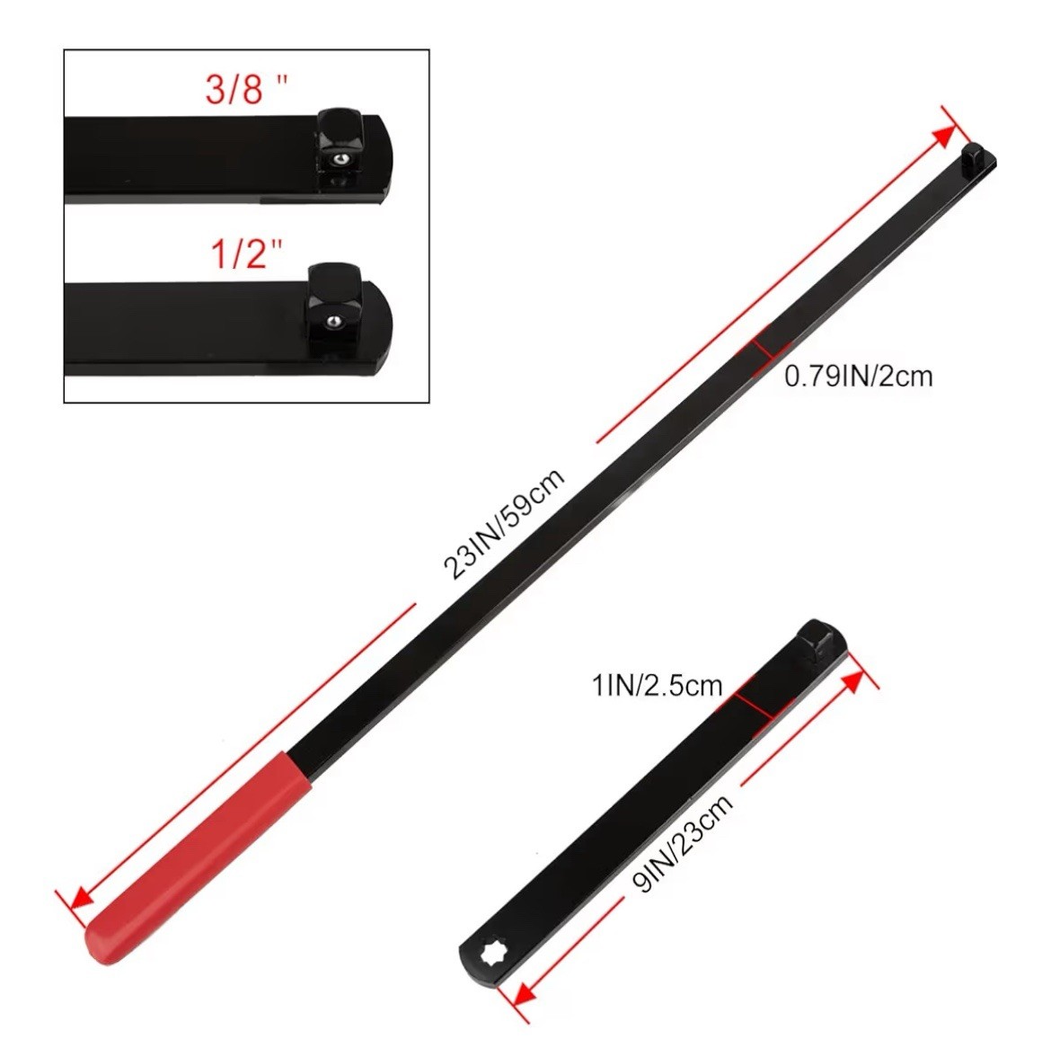 Serpentine Belt Tool Kit,Universal 3/8″ 1/2″ Drive Serpentine Belt Adjust Tighte