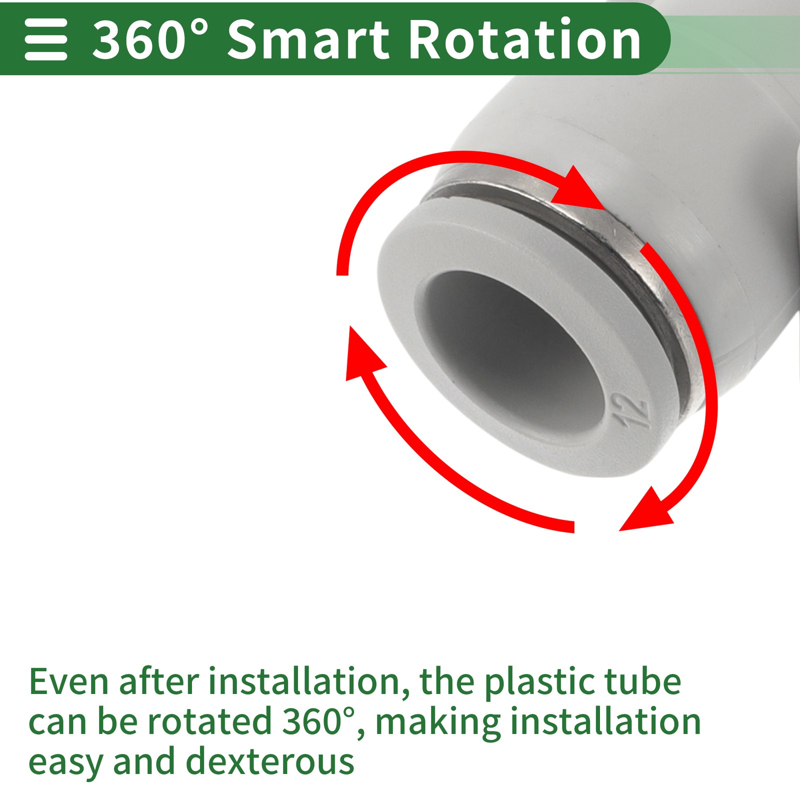 for Push to Fittings 15/32″ Rap Joint Fillet. est. Gom. L 9.7mm/1/8″ BSPT
