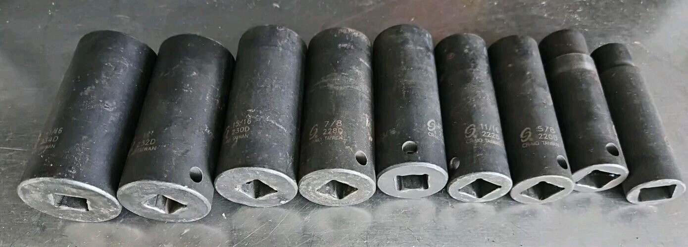 Sunex Standard 1/2″ Deep Impact Sockets HD Quality 9pc 7/16″ to 1-1/16″