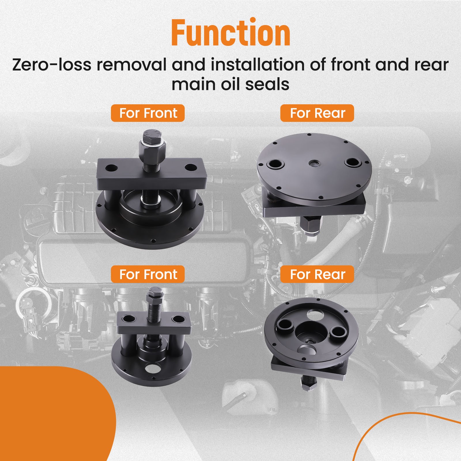 Crankshaft Seal Removal Tool Kit for Detroit Diesel DD13 DD15 Professional Set
