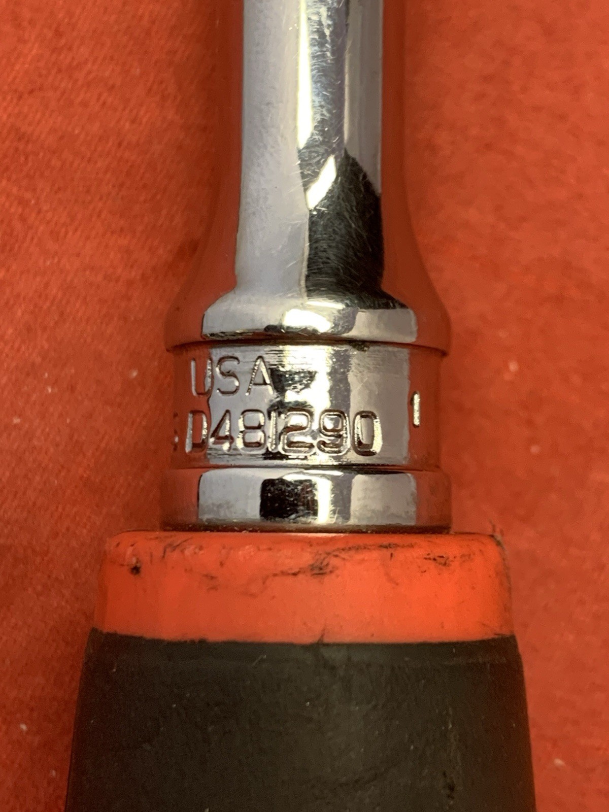 Snap On Tools FHL80 3/8″ Drive Red Soft Grip 12-1/2″ Long Handle Ratchet US Made