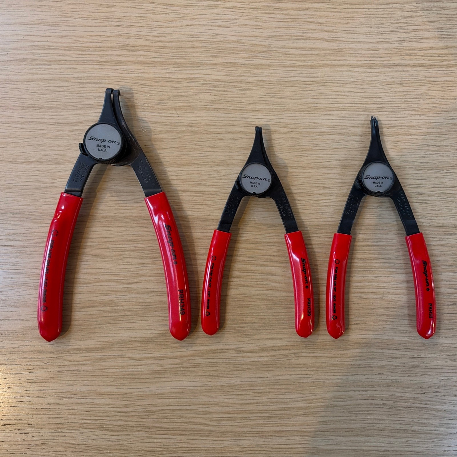 Snap-on Tools Convertible External Internal Ring Pliers Set PRH349 PRH329 PRH32