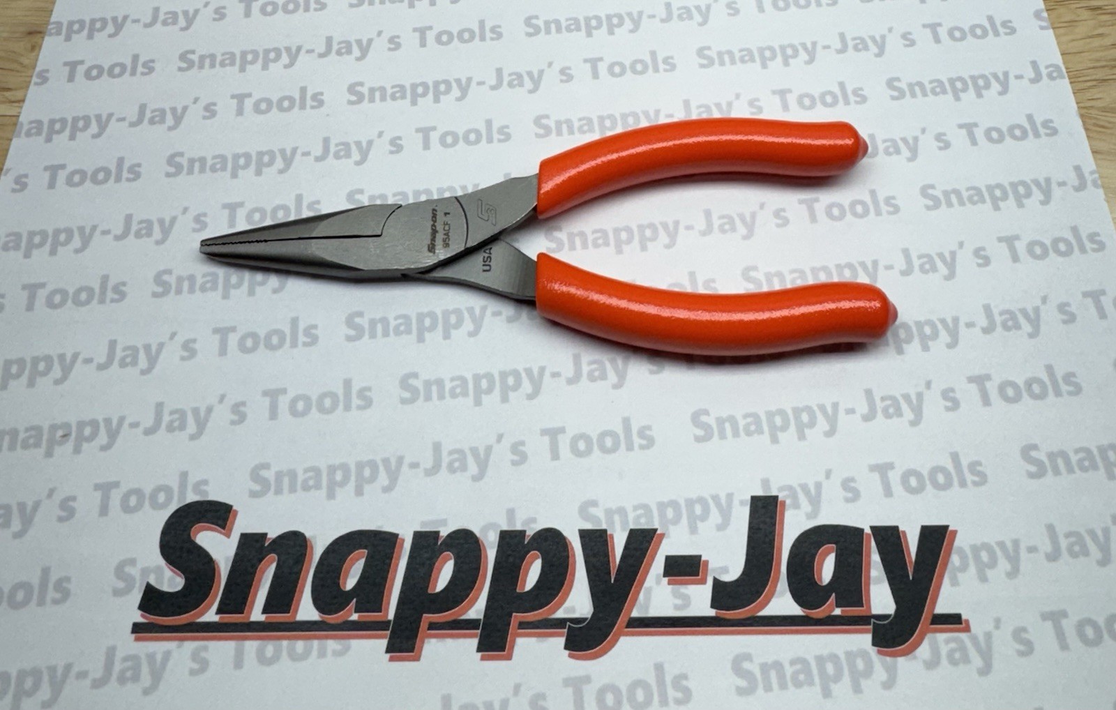 Snap-on Tools USA NEW ORANGE 6″ Soft Grip Needle Nose Pliers 95ACFO