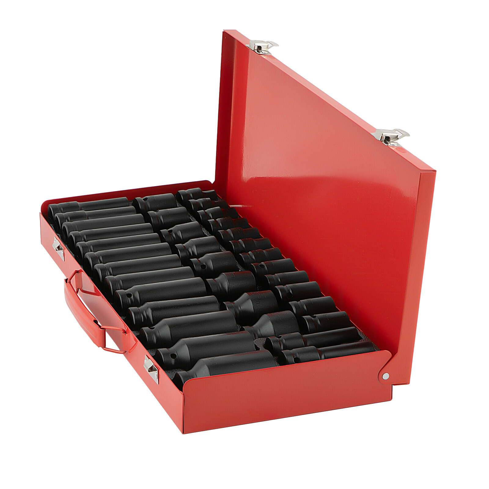 35pc 1/2″ Deep Impact Socket Set Drive 8-32mm 6 Point Metric Garage Tool New