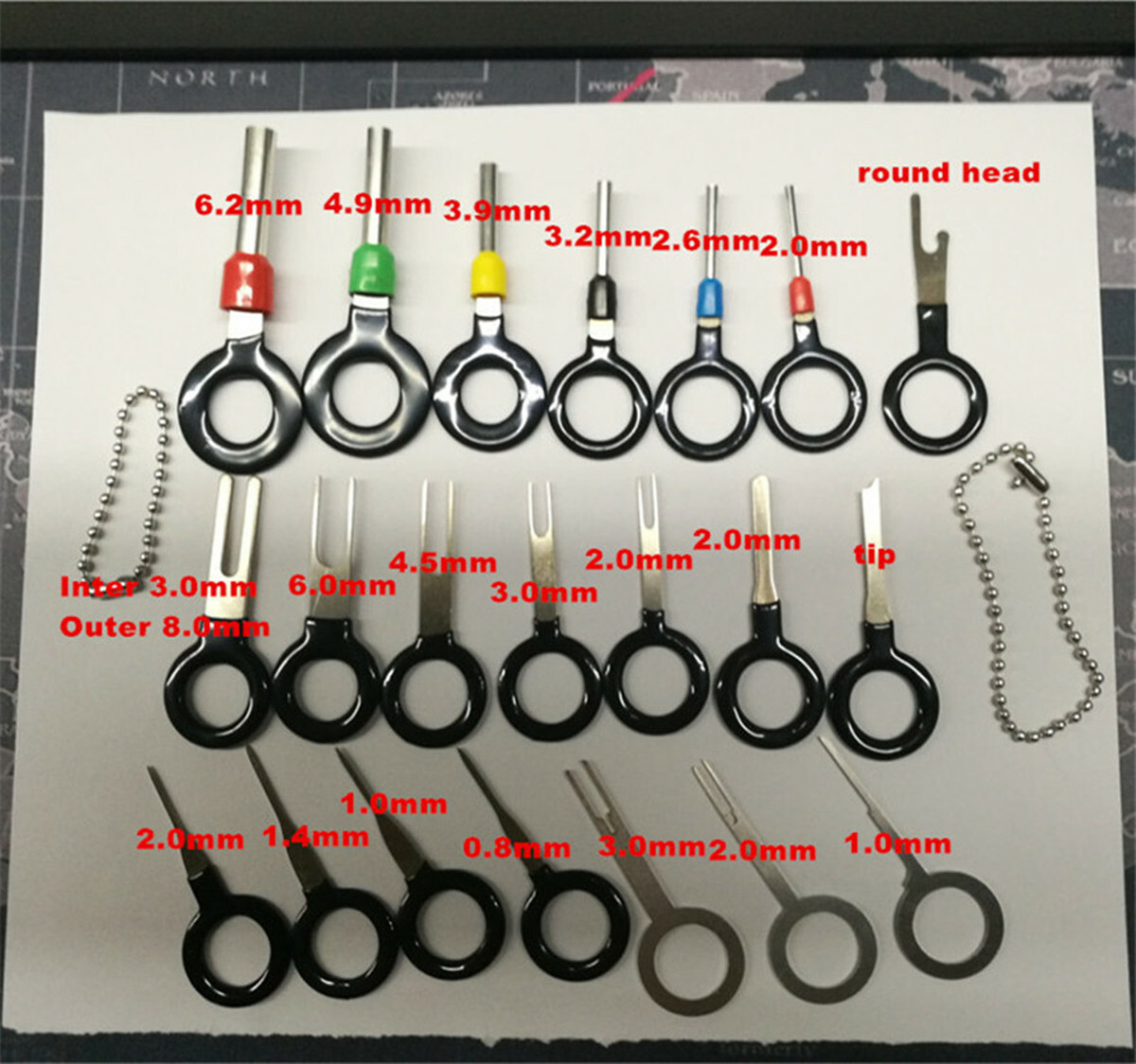 21Pcs/Set Car Terminal Removal Wiring Crimp Connector Pin Extractor Repair Tools
