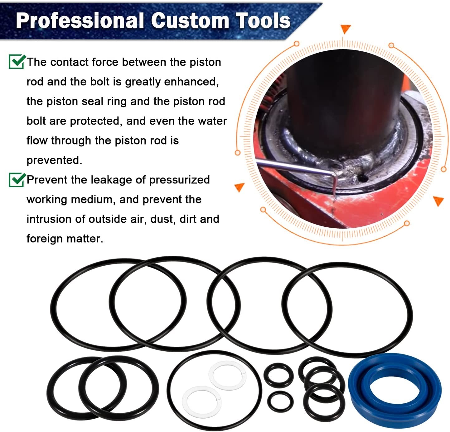 Floor Jack Seal Kit for Sears, Craftsman, MVP – 214.50136, 50136, G-493LWM