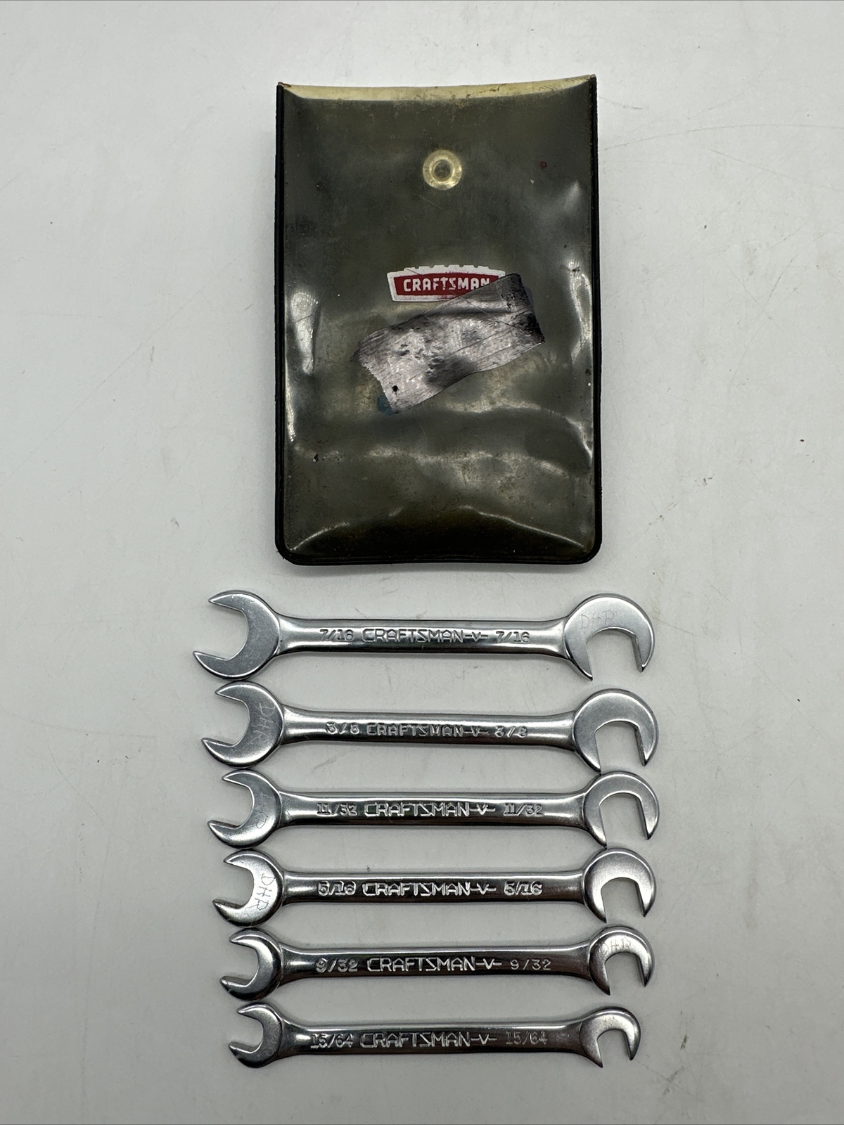 Vintage CRAFTSMAN No. 4306 6 Piece SAE Open End Ignition Wrench Set USA READ*