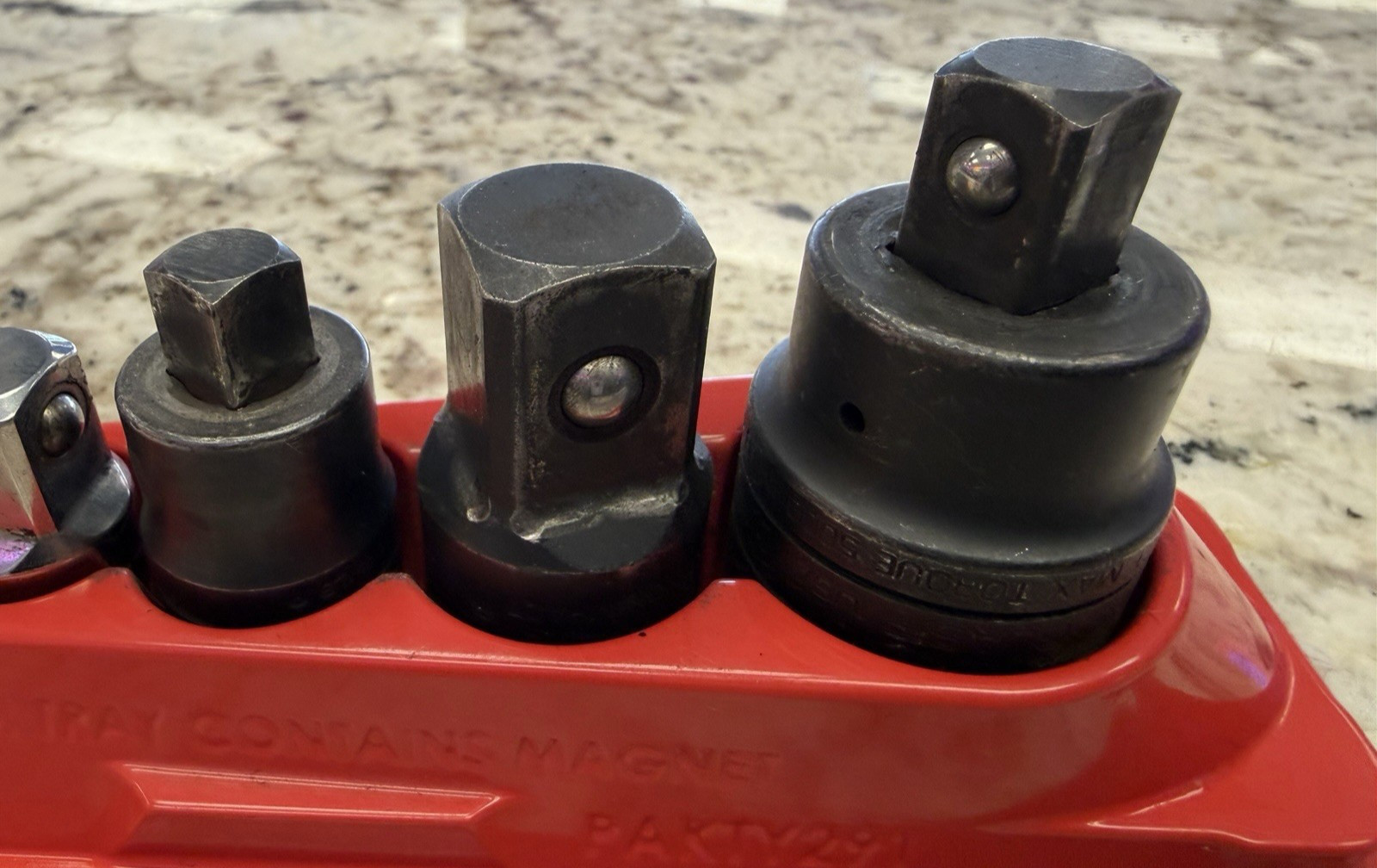 6 Pc Snap On Tools Adapters 1/4,3/8,1/2,3/4” Dr Set TA3,GFATIE, A2A,GLAFIF,GLA12
