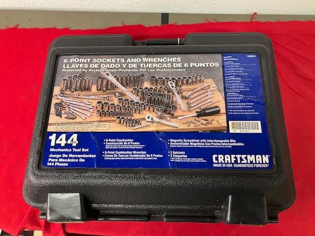 Craftsman 144-Pc Mechanics Tool Set (33644) + Hard Case – USA Made – COMPLETE