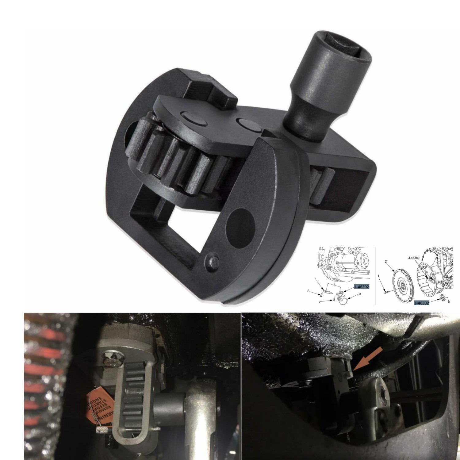 Engine Barring Tool for Detroit Diesel DD13 DD15, DD16 MBE W904589046300 J-4639