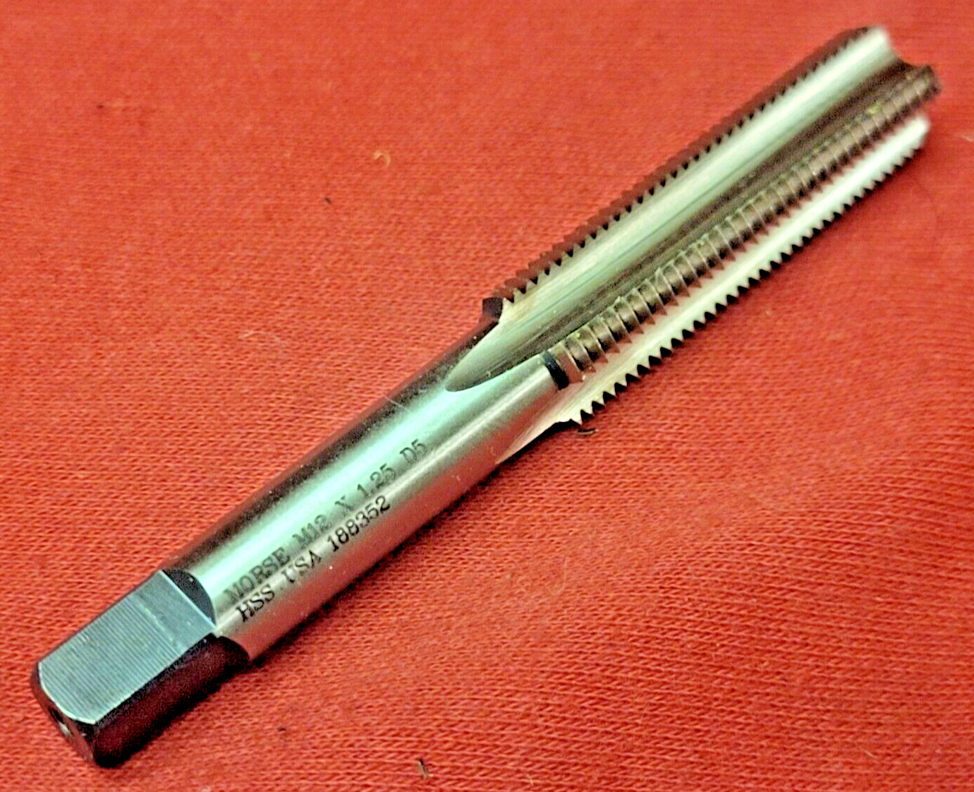 M12 X 1.25 12MM Bottom Hand Tap Morse MT3838122 RH HSS USA D5 Metric 4 Flute