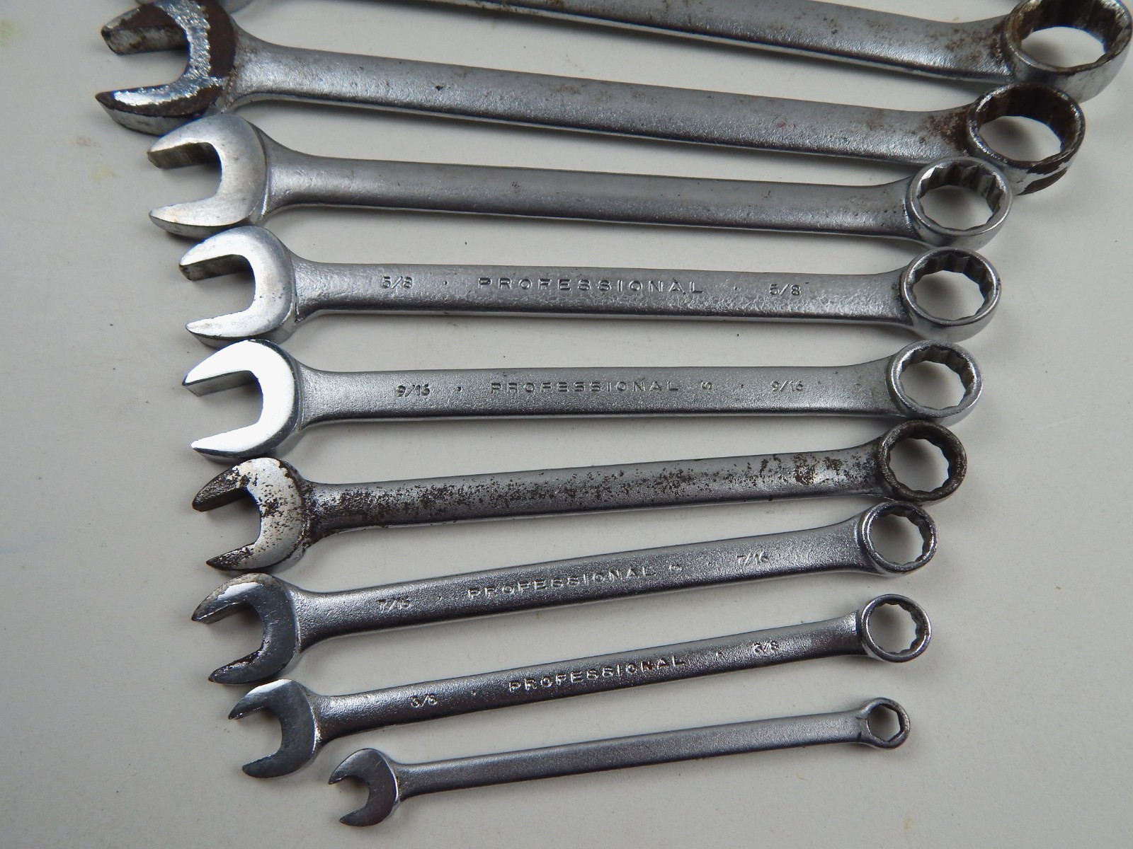 Proto & Challenger 1/4″ to 1-7/16″ 12 Point SAE Combination Wrench Set 15pc USA