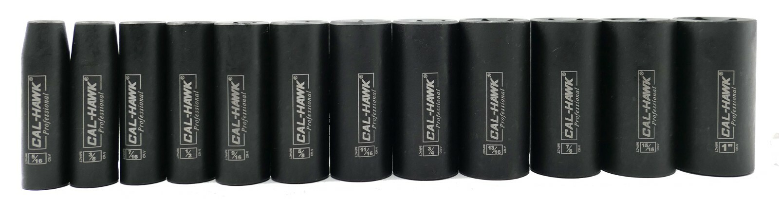 12 pc 3/8″Dr. 6 POINT SAE Deep Impact Socket Chrome Vanadium CRV Set