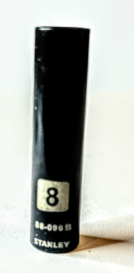 Stanley 8mm x 1/4″ Deep Socket 86-096B Black Chrome 6 Pt Free Shipping