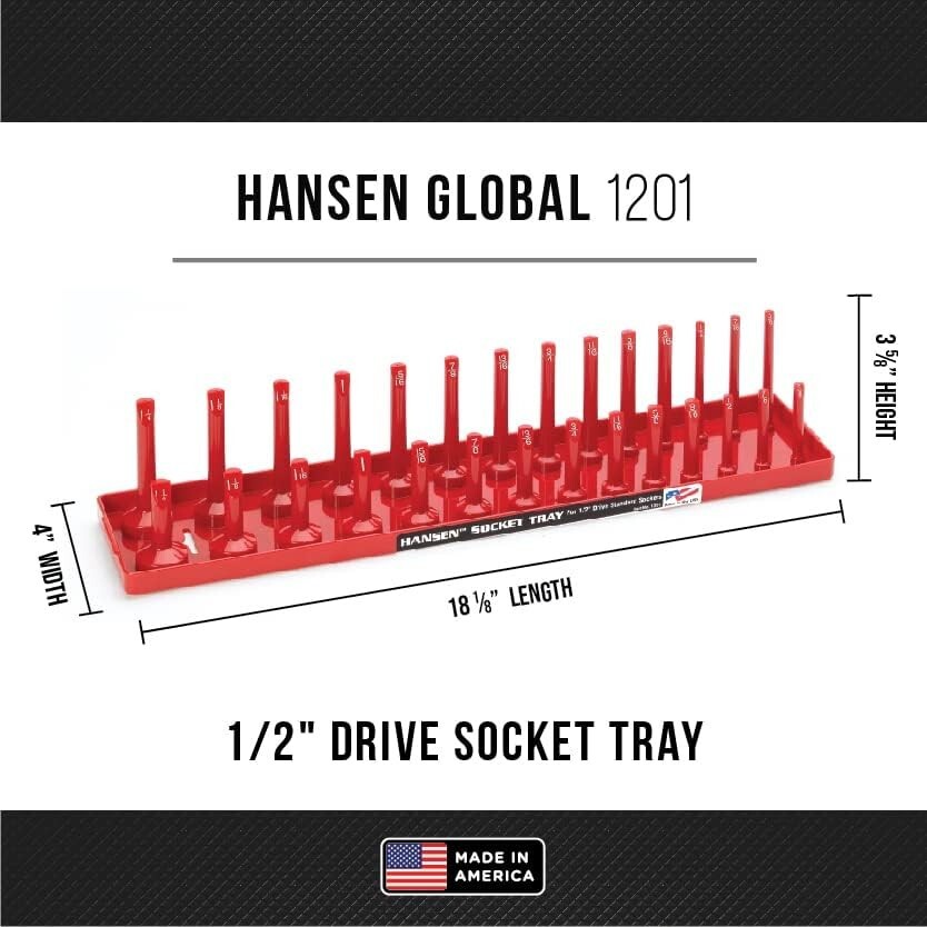 Hansen 12pc Mechanics Tool Socket Tray & Wrench Organizer Set for Craftsman 311