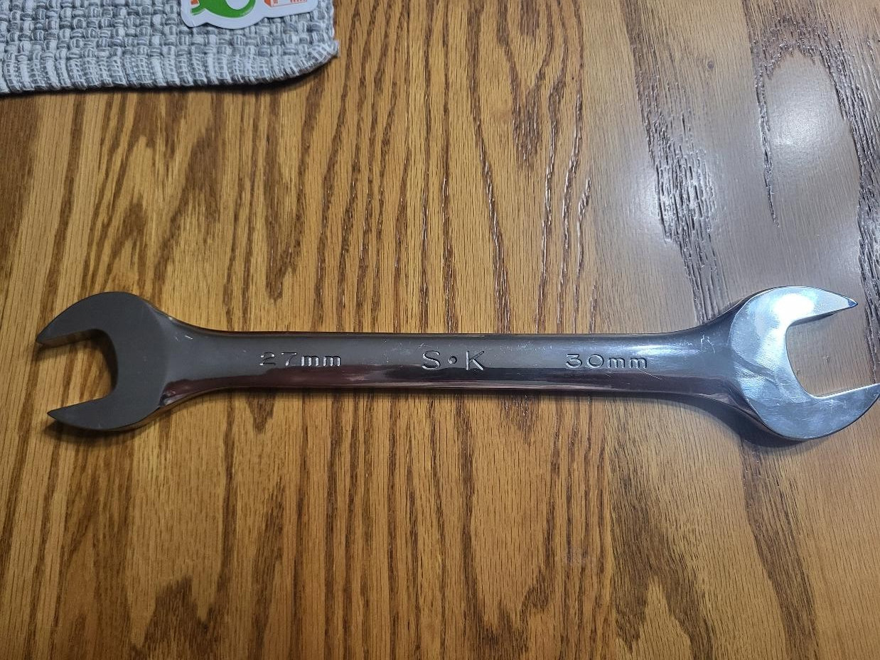 SK Tools 86527 27mm x 30mm Double Open-Ended Wrench Made In USA