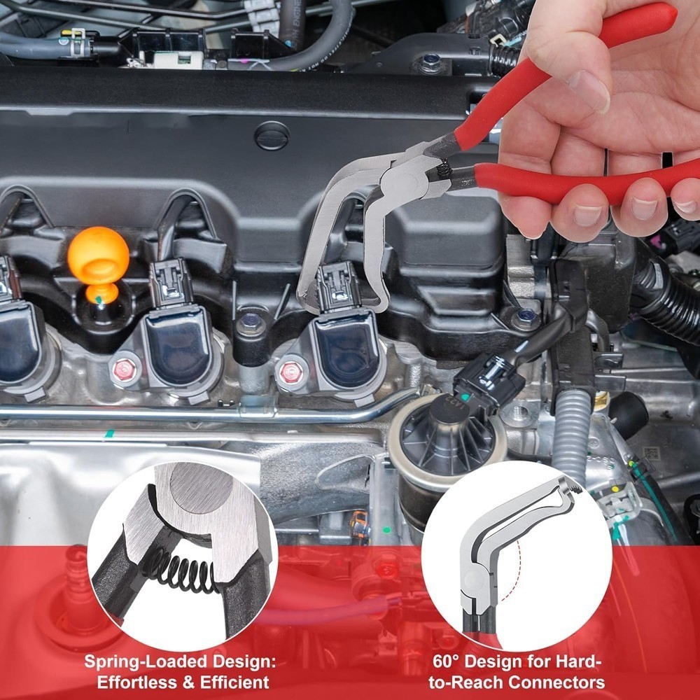 4Piece Automotive Electrical Disconnect Pliers with 8 Terminal Removal Tools Kit