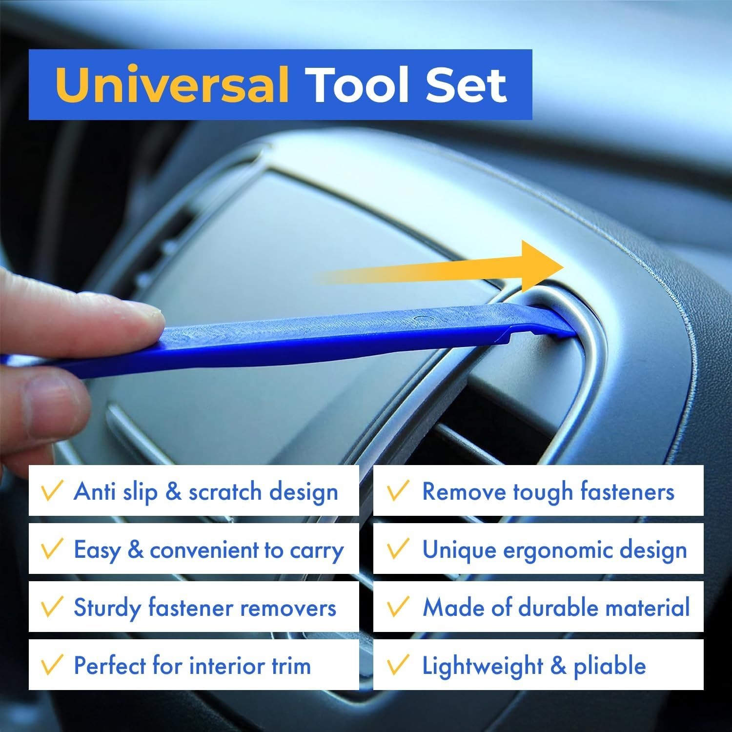 Compact 12 Piece Auto Trim Removal Tools for Effortless Clip and Molding Tasks
