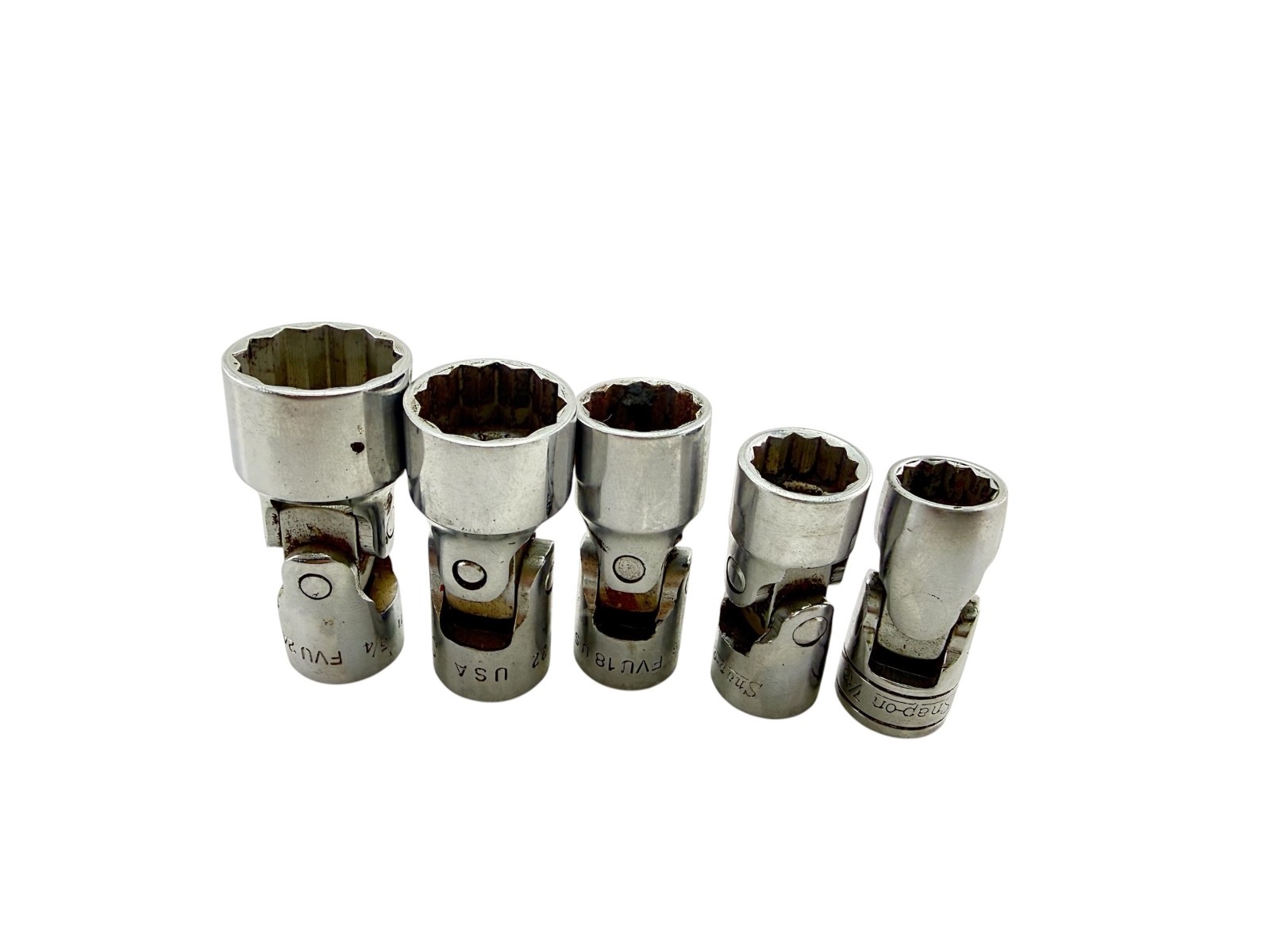 Snap-on Swivel Socket Lot 3/8” Drive ~ 3/4″ 11/16″ 9/16″ 1/2″ 7/16″ 12 Point