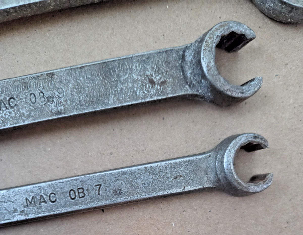 MAC TOOLS C14 C15 C16 1 1/16 -1 1/4 12 POINT OPEN WRENCH SET FLARE NUT OB 5 7 9