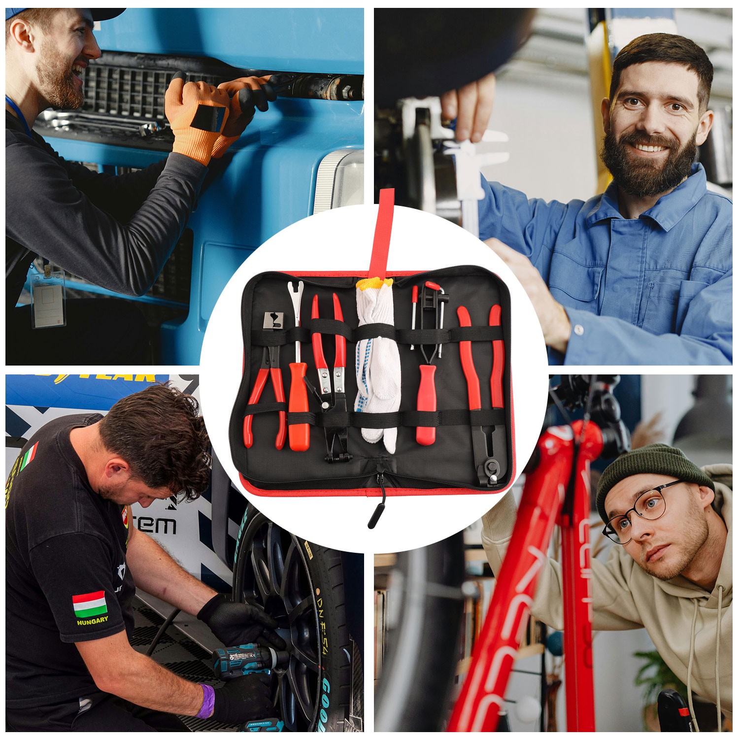 Fuel Line Pliers Set 5Pcs, Hose Remover, Clamp Tool, Auto Maintenance Kit