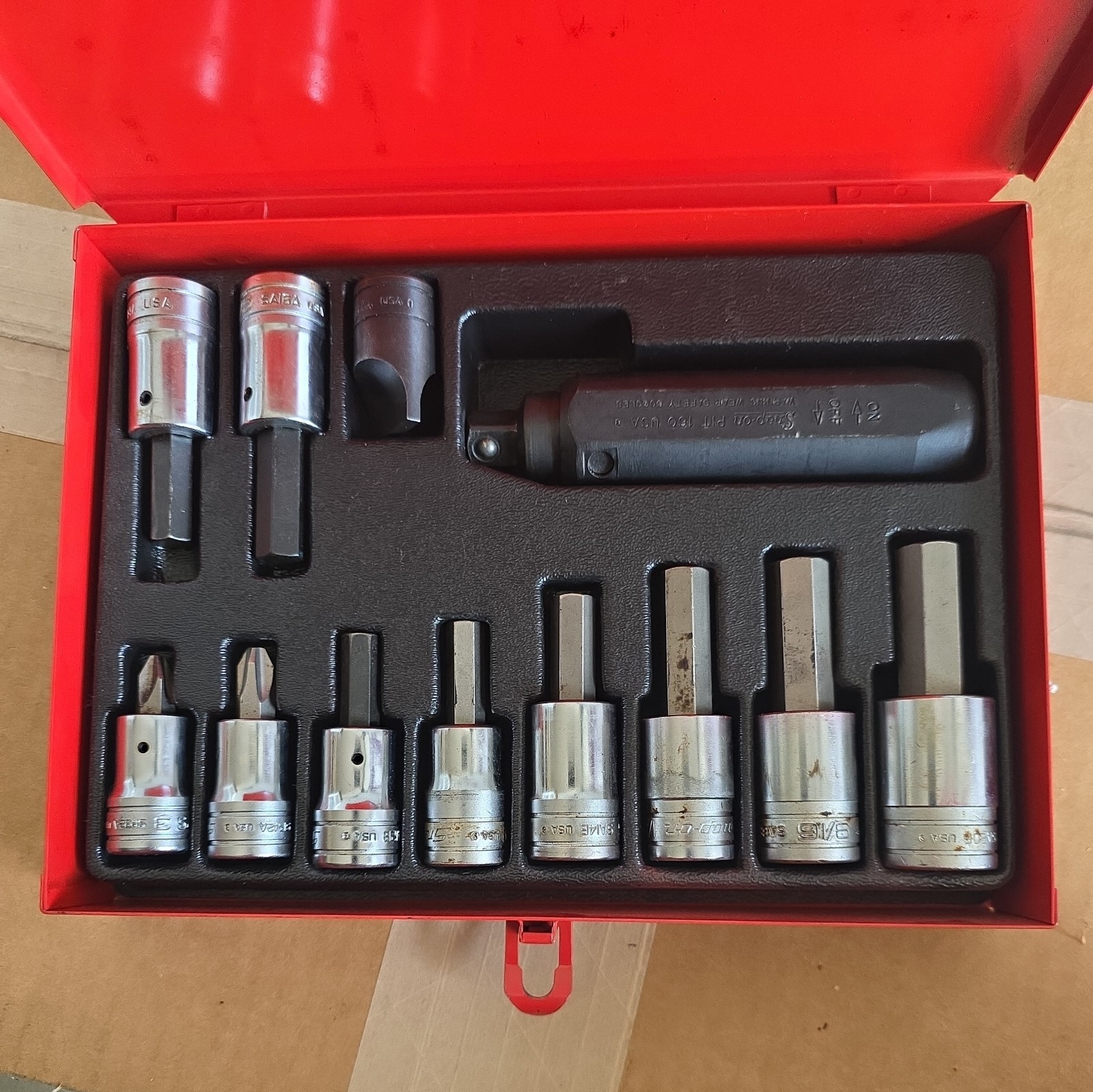 Snap-On 12pc Impact Driver Set – 1/2″ Drive – PIT3120EB – PIT160 (SEE PICS )