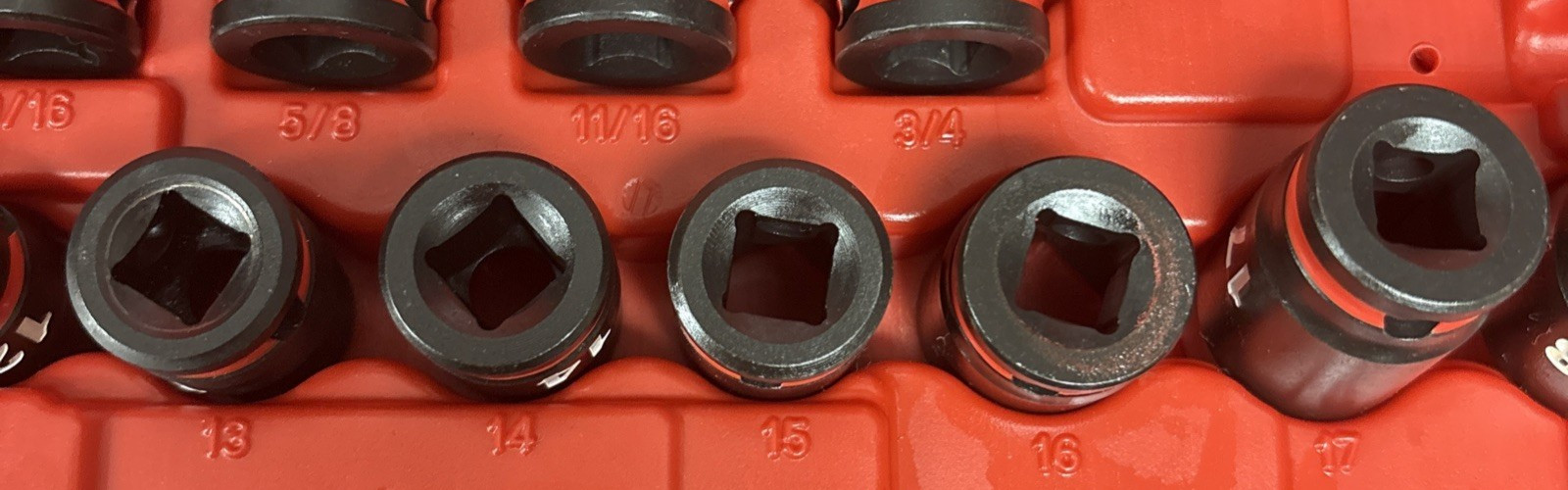 Milwaukee 3/8 Inch Drive SAE and Metric 6 Point Impact Socket Set (42-Piece)