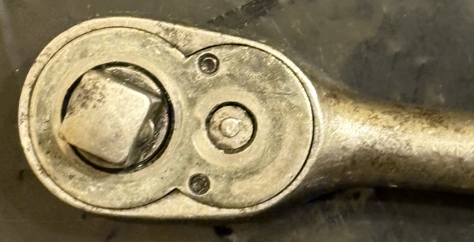 Vtg Snap-On Tools USA 3/8” Drive Ferret Ratchet F-70N w/oil port 1946(?) date
