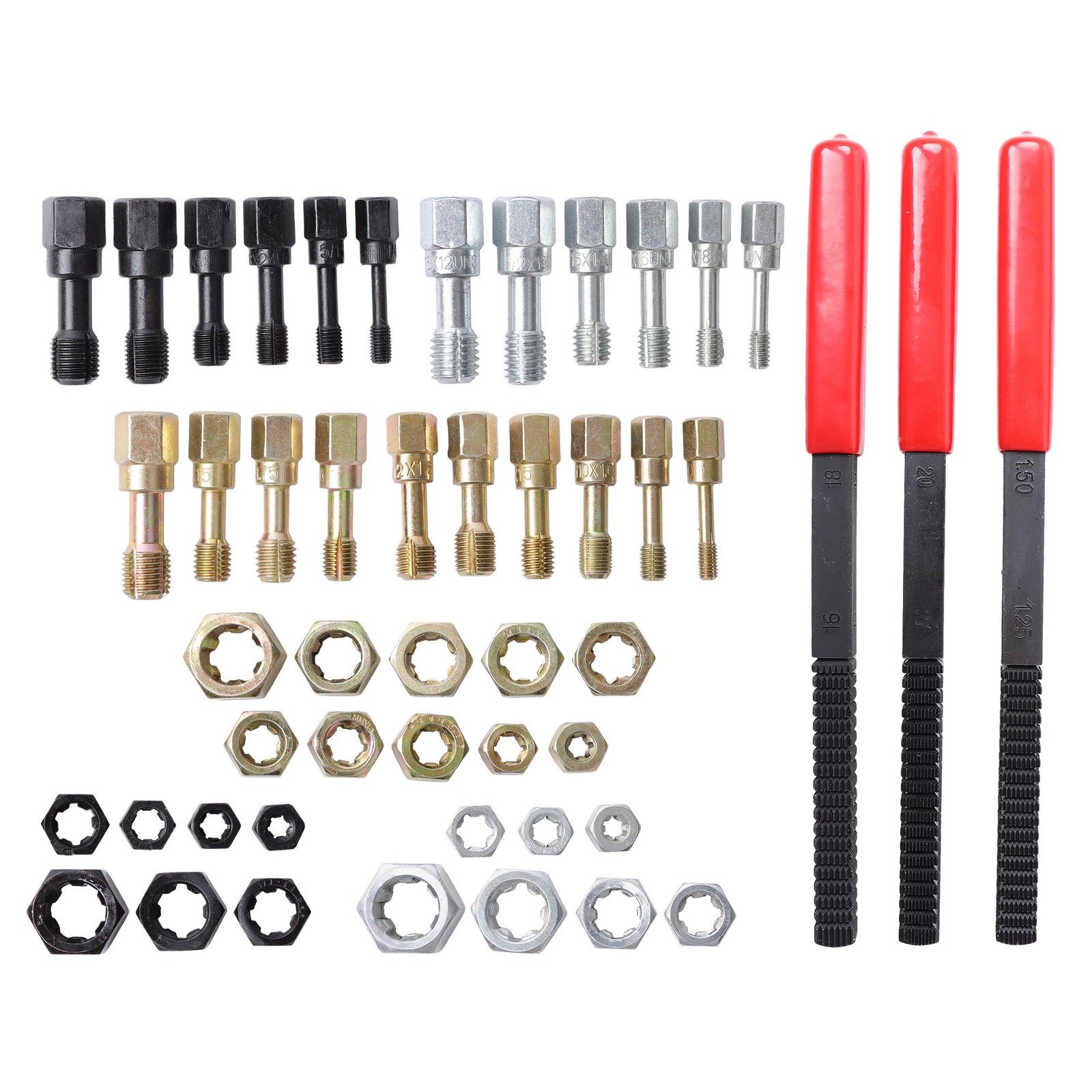 Labwork 49 Piece SAE Metric Tap Set with Bolt Threading Tools Thread Chaser Kit
