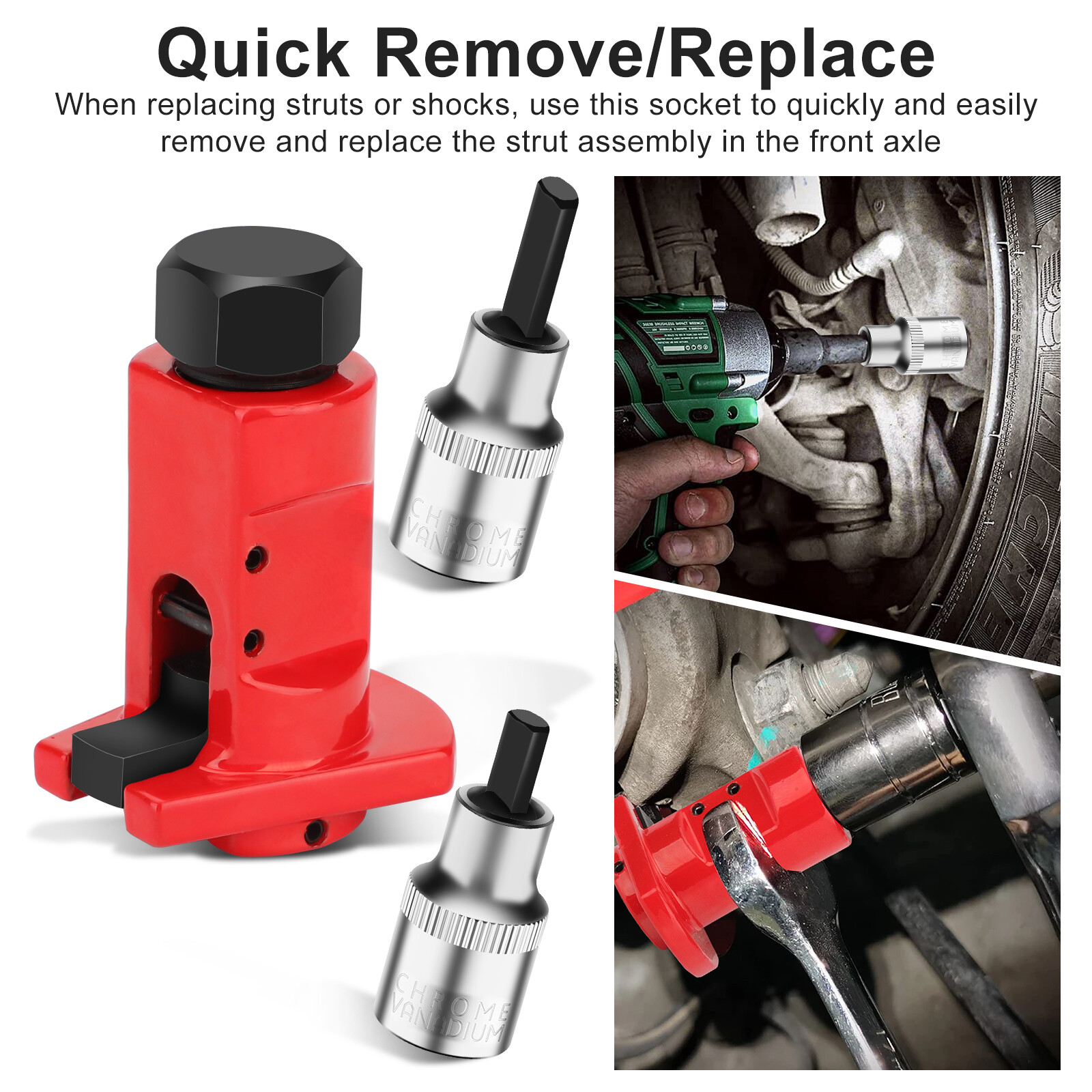 3PCS Universal Suspension Strut Spreader 5-11 mm Strut Sockets Tool Set