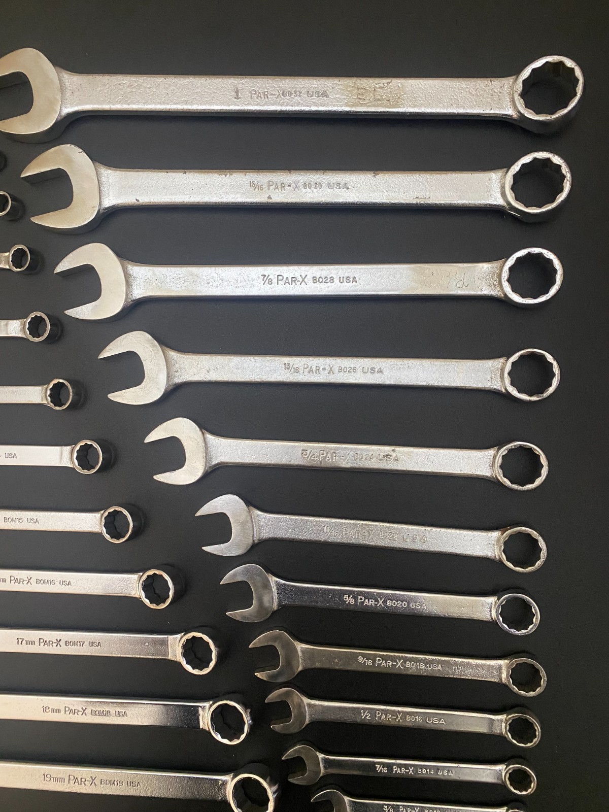 Par-X by Snap-On SAE Wrench Set and Metric Wrench Set 3/8″-1″ & 8mm to 19mm