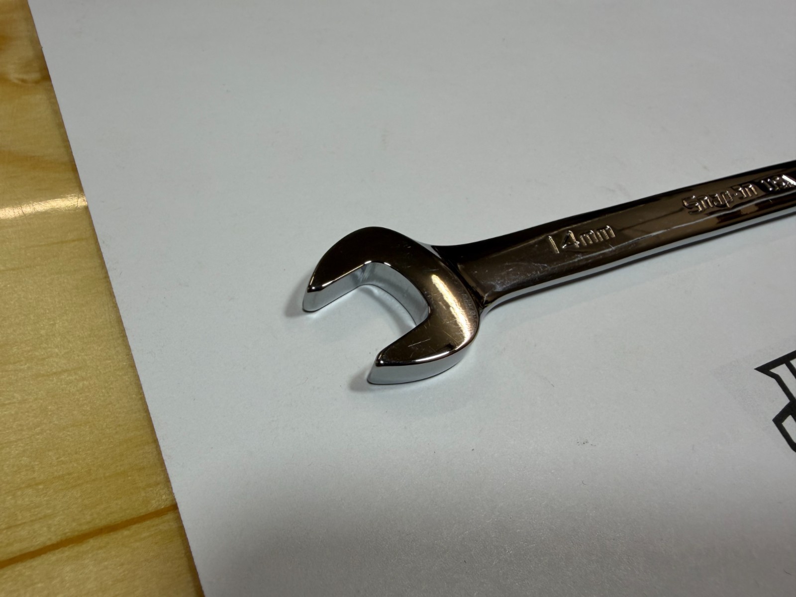 Snap-on Tools NOS 14mm Metric 0° Non-Reversing Ratcheting Combo Wrench OXRM14