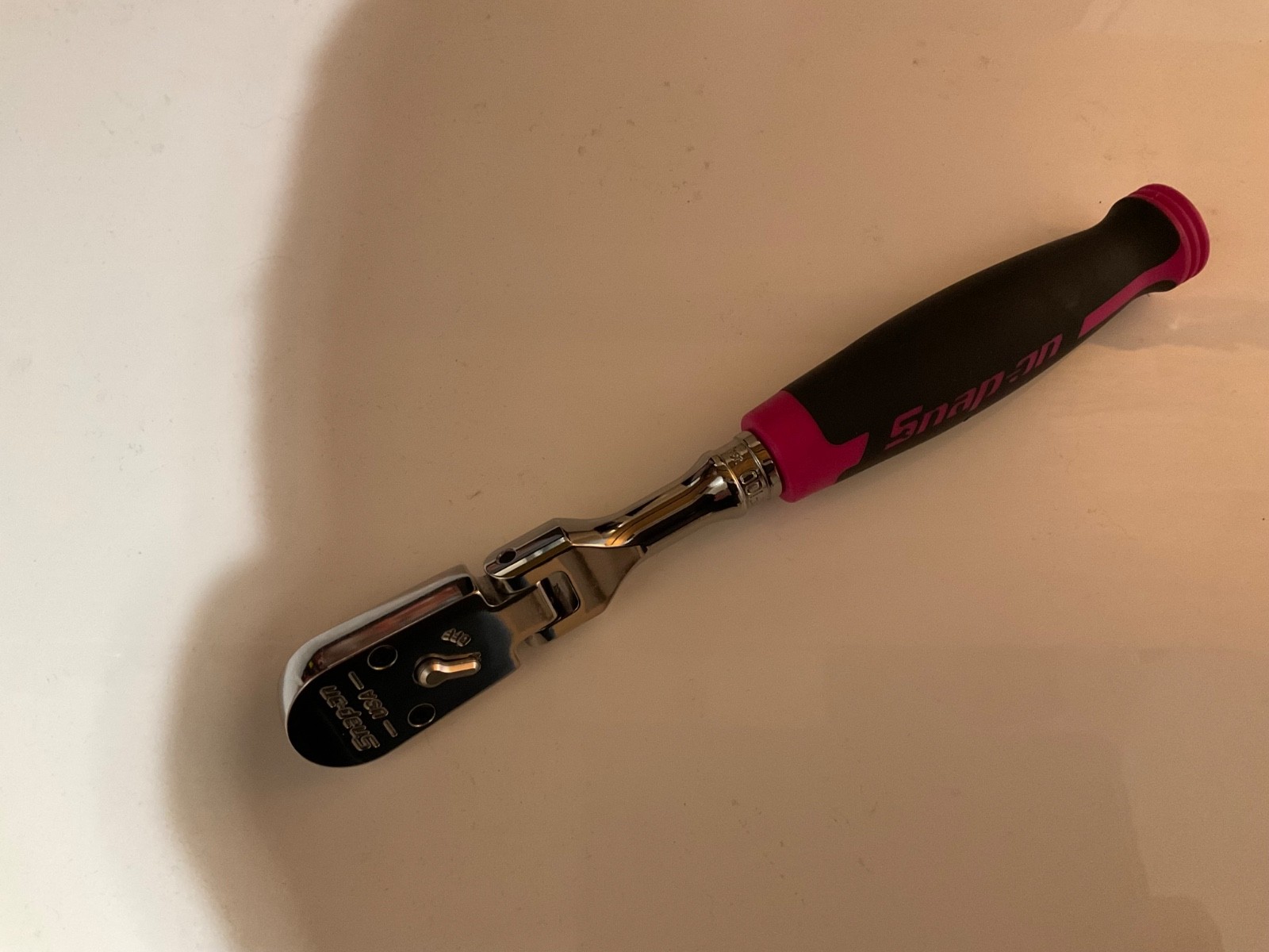 snap on pink ratchet fhf100 flex head ratchet 3/8 drive