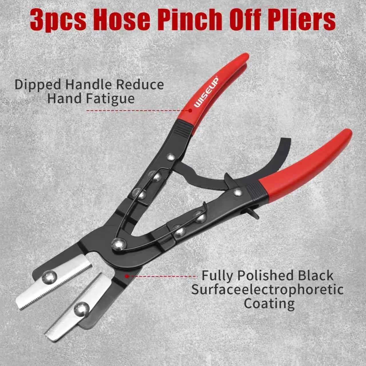 3PCS Hose Pinch Off Pliers- 8in, 10in, 12in Ratchet Hose Pliers for Automotiv…