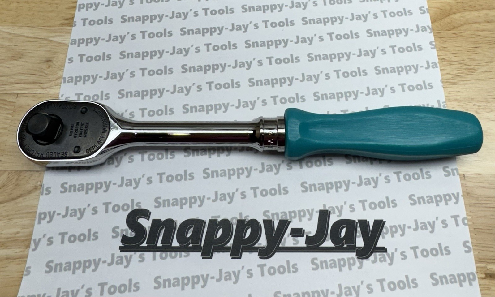 Snap-on Tools USA NEW RARE TEAL 1/2” Drive Hard Grip Ratchet SHD80ATL