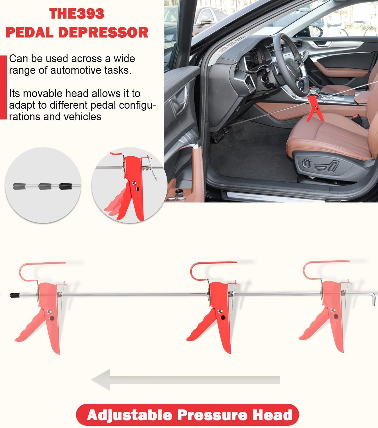 THE393 Throttle Pedal Depressor with Adjustment Screw for RPM