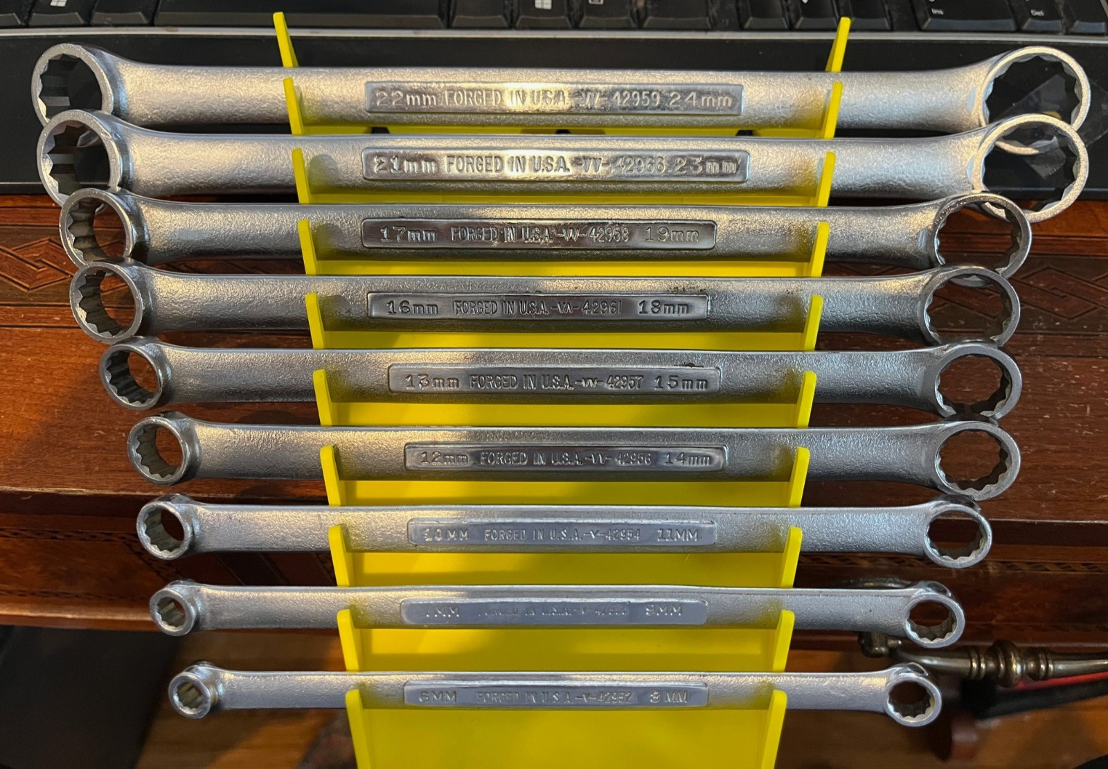 Craftsman USA Metric Double Box End 9pc Wrench Set 12 Point 6MM-19MM-21MM-24MM