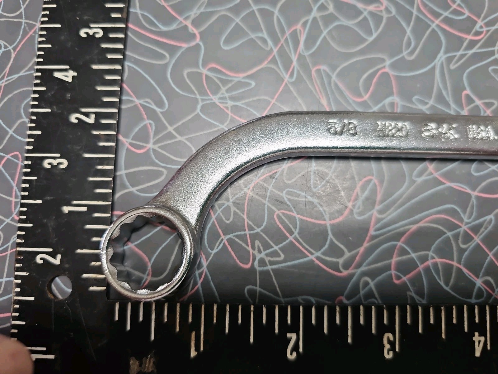 S-K Tools Starter, Manifold, Aircraft Half Moon Wrench, 5/8 x 9/16 USA 12 point