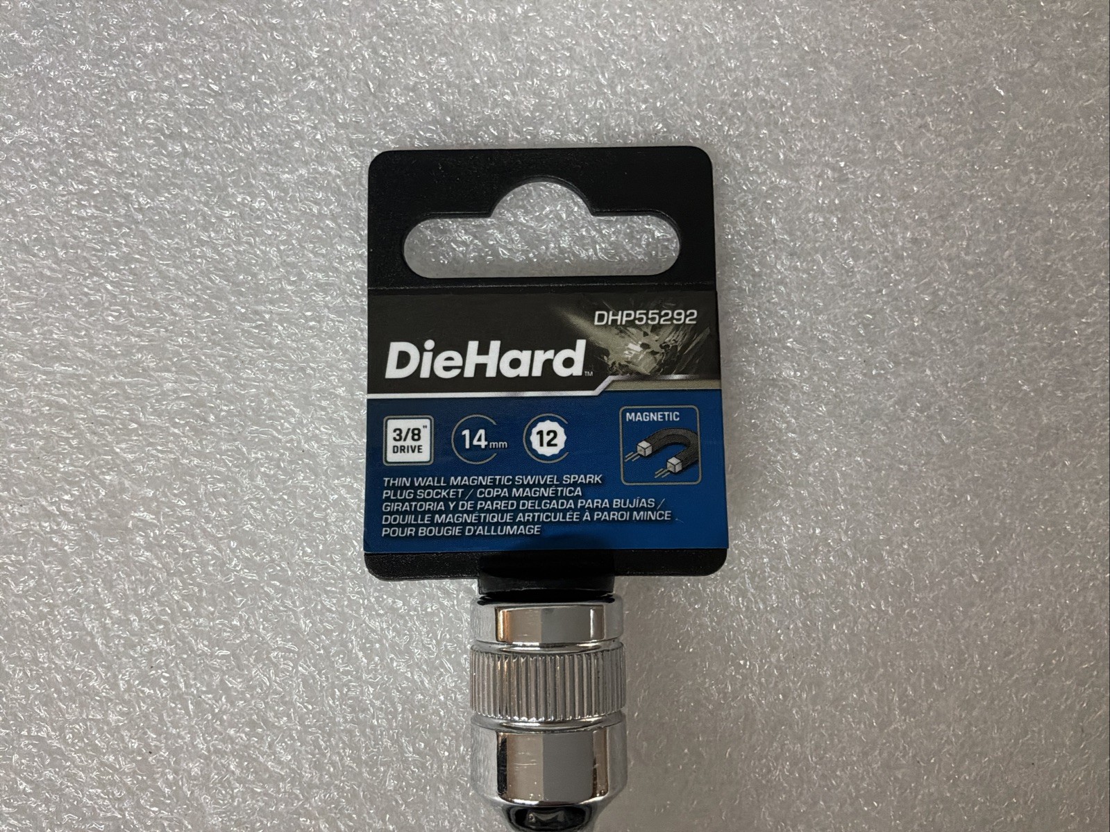 Diehard 14mm Thin Wall 12 Point Swivel Spark Plug Socket for European Engines