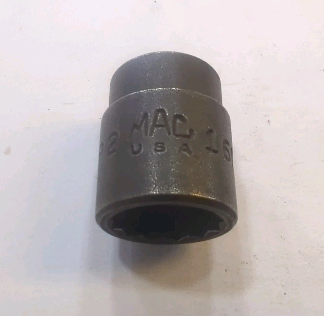 Nice Mac Tools XP2 16mm Metric Shallow Impact Socket 3/8″ Drive 12 Point USA