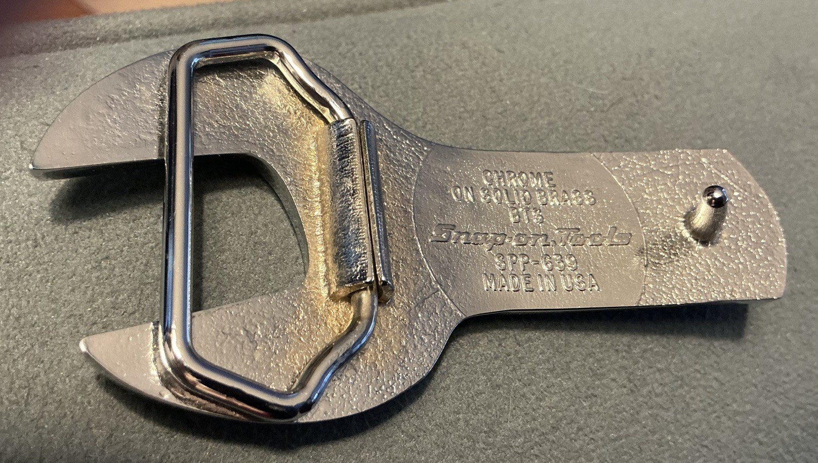 Snap On Chrome Wrench Belt Buckle Vintage RARE