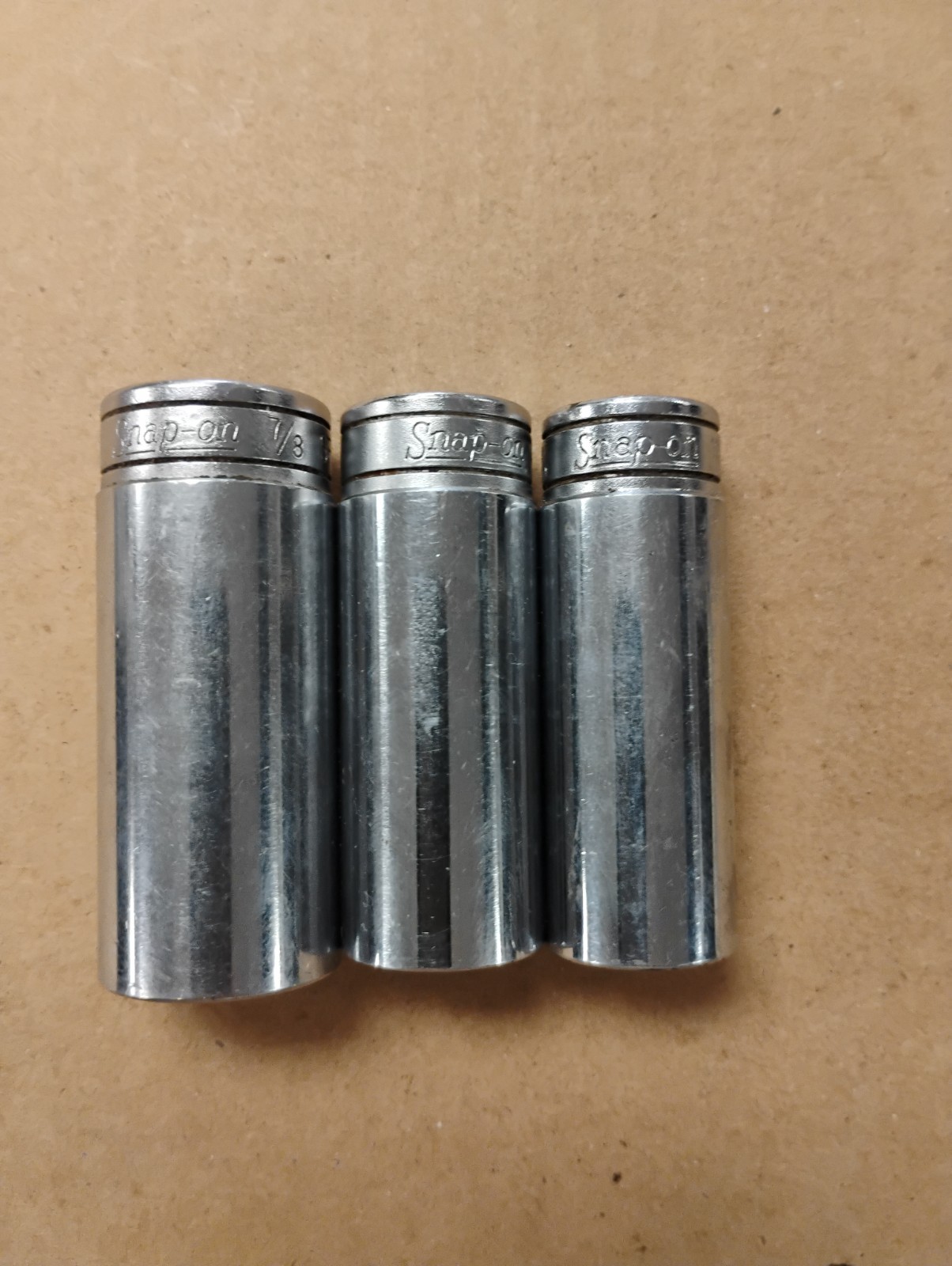 Snap On 3 Piece Set of Sockets, SFS241, SFS221, SFS281