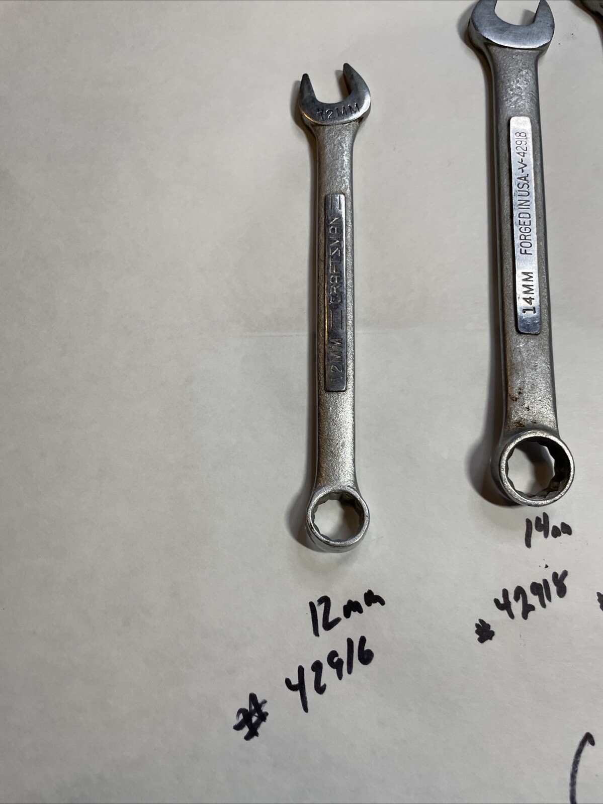 Craftsman Box End Wrenches Mix Set 12mm 14mm15mm17mm42916 42918 42919 42929 Lot4