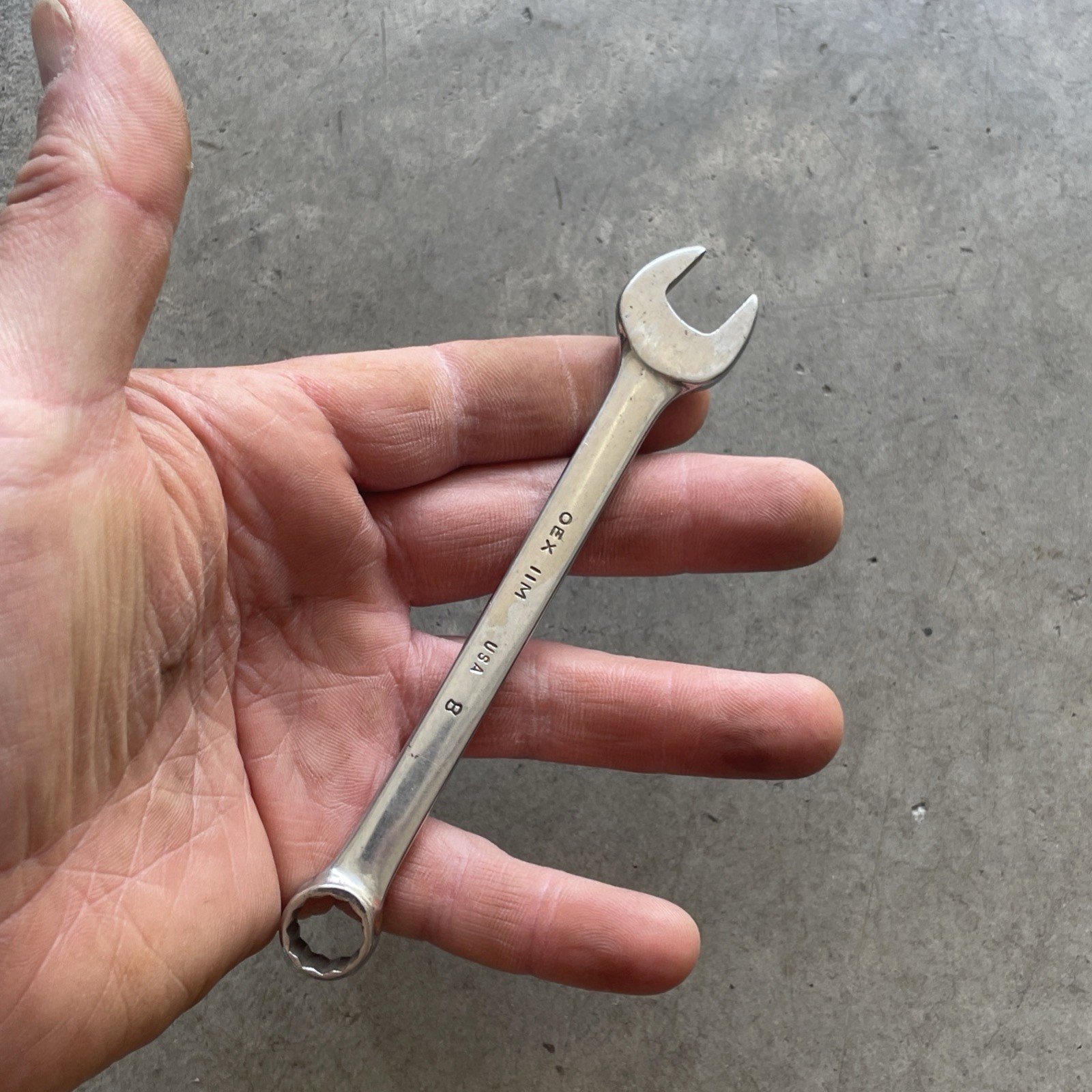 Snap-on OEX11M 11MM 12pt Point Short Combination Wrench Chrome USA